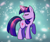Size: 1200x1000 | Tagged: safe, artist:vale-bandicoot96, character:twilight sparkle, character:twilight sparkle (unicorn), species:pony, species:unicorn, g4, eyes closed, female, glowing horn, horn, magic, magic aura, mare, one hoof raised, princess celestia's special princess making dimension, profile, raised hoof, smiling, solo, stars, tail