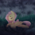 Size: 3961x3932 | Tagged: safe, artist:starllly, artist:starllly_, character:fluttershy, species:pegasus, species:pony, g4, commission, crying, eyebrows, eyes closed, female, grass, high res, lying down, mare, outdoors, prone, rain, sad, solo, sparkles, teary eyes, wings