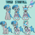 Size: 3233x3300 | Tagged: safe, artist:vareb, oc, oc only, oc:tango starfall, species:pony, species:unicorn, armor, clothing, coa, crossover, cute, female, hat, helmet, mare, multiple variants, power armor, reference sheet, science fiction, smiling, solo, turnaround, visor