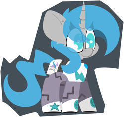 Size: 3613x3411 | Tagged: safe, artist:moonydusk, oc, oc only, oc:tango starfall, species:pony, species:unicorn, armor, chibi, cute, female, mare, science fiction, simple background, smiling, solo, transparent background
