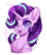 Size: 2400x2800 | Tagged: safe, artist:avroras_world, character:starlight glimmer, species:pony, species:unicorn, g4, bust, chest fluff, colored eyebrows, cute, eyebrows, female, glimmerbetes, glowing horn, high res, horn, looking at you, magic, magic aura, mare, open mouth, open smile, signature, simple background, smiling, smiling at you, solo, sparkles, white background