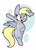 Size: 2500x3500 | Tagged: safe, artist:kindakismet, character:derpy hooves, species:pegasus, species:pony, g4, cute, derpabetes, female, high res, mare, open mouth, simple background, solo, spread wings, white background, wings