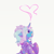 Size: 2000x2000 | Tagged: safe, artist:mirtash, character:trixie, species:pony, species:unicorn, g4, alternate hairstyle, babysitter trixie, clothing, cute, diatrixes, eye clipping through hair, female, glowing horn, heart, high res, hoodie, horn, looking up, magic, magic aura, mare, open mouth, open smile, simple background, smiling, solo, white background