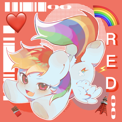 Size: 3500x3500 | Tagged: safe, artist:不可食用骨, part of a set, character:rainbow dash, species:pegasus, species:pony, g4, blushing, chibi, cute, dashabetes, eyebrows, female, frog (hoof), high res, hooves, looking at you, mare, open mouth, open smile, smiling, smiling at you, solo, spread wings, underhoof, wings