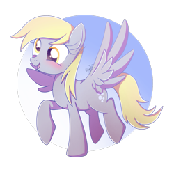 Size: 1817x1794 | Tagged: safe, artist:nnaly, character:derpy hooves, species:pegasus, species:pony, g4, blushing, cute, derp, derpabetes, female, gradient background, mare, open mouth, open smile, raised hoof, signature, simple background, smiling, solo, sparkly eyes, spread wings, transparent background, wingding eyes, wings