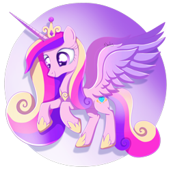 Size: 2000x2000 | Tagged: safe, artist:nnaly, character:princess cadance, species:alicorn, species:pony, g4, female, gradient background, heart, heart eyes, high res, horn, mare, signature, simple background, smiling, solo, spread wings, transparent background, wingding eyes, wings