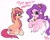 Size: 2048x1623 | Tagged: safe, artist:petaltwinkle, character:pipp petals, character:sunny starscout, species:earth pony, species:pegasus, species:pony, g5, adorapipp, alternate hairstyle, coat markings, cute, dialogue, duo, eyebrows, eyebrows visible through hair, female, floppy ears, flying, looking at you, mane stripe sunny, mare, one eye closed, pipp wings, signature, simple background, sitting, smiling, smiling at you, socks (coat marking), sunnybetes, text, three quarter view, white background, wings, wink, winking at you