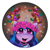 Size: 2300x2300 | Tagged: safe, artist:kotya, derpibooru original, character:izzy moonbow, species:pony, species:unicorn, g5, antlers, bust, clothing, cute, female, floral head wreath, flower, gradient hair, izzybetes, looking up, mare, multicolored hair, open mouth, open smile, portrait, scarf, smiling, snow, snowfall, solo, winter, winter hat, winter outfit
