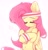 Size: 2212x2319 | Tagged: safe, artist:lerkfruitbat, character:fluttershy, species:pegasus, species:pony, episode:hurricane fluttershy, g4, my little pony: friendship is magic, belly, belly button, blushing, bracelet, chest fluff, cute, dawwww, eyebrows, eyes closed, female, folded wings, headband, high res, hooves, hooves to the chest, jewelry, mare, shyabetes, signature, simple background, smiling, solo, sweatband, three quarter view, white background, wings, wristband