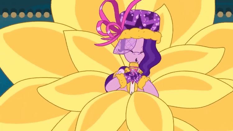 Size: 750x422 | Tagged: safe, screencap, character:pipp petals, species:pegasus, species:pony, episode:equestria's got talent, g5, my little pony: tell your tale, spoiler:g5, spoiler:my little pony: tell your tale, spoiler:tyts01e69, adorapipp, animated, clothing, costume, cute, female, flower, gif, hat, mare, pipp wings, solo