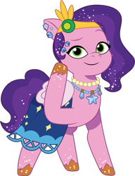 Size: 873x1134 | Tagged: safe, artist:prixy05, derpibooru original, character:pipp petals, species:pegasus, species:pony, g5, my little pony: tell your tale, adorapipp, circlet, clothing, colored hooves, crystal ball (episode), cute, digital art, dress, ear piercing, female, headband, hooves, jewelry, looking at you, mare, necklace, piercing, pipp wings, raised hoof, simple background, smiling, smiling at you, solo, transparent background, unshorn fetlocks, vector