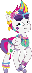 Size: 583x1316 | Tagged: safe, artist:prixy05, derpibooru original, character:zipp storm, species:pegasus, species:pony, episode:bridlewoodstock, episode:bridlewoodstock (tell your tale), g5, my little pony: make your mark, my little pony: make your mark chapter 4, my little pony: tell your tale, adorazipp, colored hooves, cute, digital art, ear piercing, female, hooves, jewelry, looking up, mare, piercing, simple background, smiling, solo, sunglasses, sunglasses on head, transparent background, unshorn fetlocks, vector