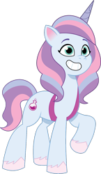Size: 734x1265 | Tagged: safe, artist:prixy05, derpibooru original, character:potion nova, species:pony, species:unicorn, g4.5, g5, my little pony: tell your tale, my little pony:pony life, colored eyebrows, colored hooves, digital art, eyebrows, female, g4.5 to g5, generation leap, hooves, mare, raised hoof, simple background, smiling, solo, transparent background, unshorn fetlocks, vector