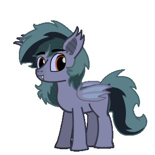 Size: 320x320 | Tagged: safe, artist:sp3ctrum-ii, oc, oc only, oc:scrimmy, species:bat pony, species:pony, animated, commission, eeee, heterochromia, simple background, solo, transparent background