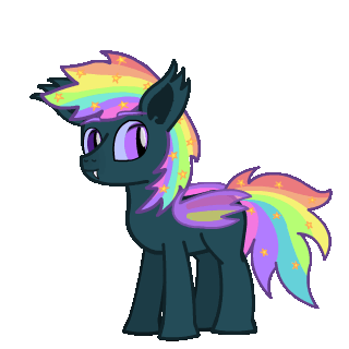 Size: 320x320 | Tagged: safe, artist:sp3ctrum-ii, oc, oc only, oc:prism star, species:bat pony, species:pony, animated, commission, eeee, gif, simple background, solo, transparent background