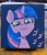 Size: 2224x2592 | Tagged: safe, artist:dandy, character:twilight sparkle, character:twilight sparkle (unicorn), species:pony, species:unicorn, g4, :3, anime, crossover, eyebrows, eyebrows visible through hair, eyelashes, female, jojo's bizarre adventure, looking at you, mare, menacing, simple background, smiling, solo, traditional art