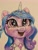 Size: 1536x2048 | Tagged: safe, artist:swirlmlp69768, character:izzy moonbow, species:pony, species:unicorn, episode:secrets of starlight, g5, my little pony: make your mark, my little pony: make your mark chapter 6, spoiler:my little pony: make your mark chapter 6, spoiler:mymc06e04, bust, colored pencil drawing, cute, female, gradient hair, heart eyes, izzybetes, mare, multicolored hair, open mouth, open smile, portrait, smiling, solo, traditional art, wingding eyes, wip