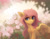 Size: 2000x1555 | Tagged: safe, artist:koviry, manebooru spotlight, character:fluttershy, species:pegasus, species:pony, g4, bust, colored eyebrows, colored pupils, cute, eyebrows, female, flower, head turn, mare, shyabetes, smiling, solo, spread wings, three quarter view, wings
