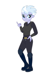 Size: 1999x3037 | Tagged: safe, artist:gmaplay, part of a set, character:silver sable, species:eqg human, g4, belt, body armor, boots, clothing, equestria girls-ified, eyebrows, eyelashes, female, guardsmare, police, police officer, shoes, simple background, solo, species swap, transparent background