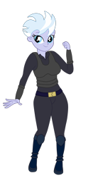 Size: 1900x3433 | Tagged: safe, artist:gmaplay, part of a set, character:silver sable, species:eqg human, g4, belt, body armor, boots, clothing, equestria girls-ified, eyebrows, eyelashes, female, guardsmare, looking at you, police, police officer, shoes, simple background, solo, species swap, transparent background