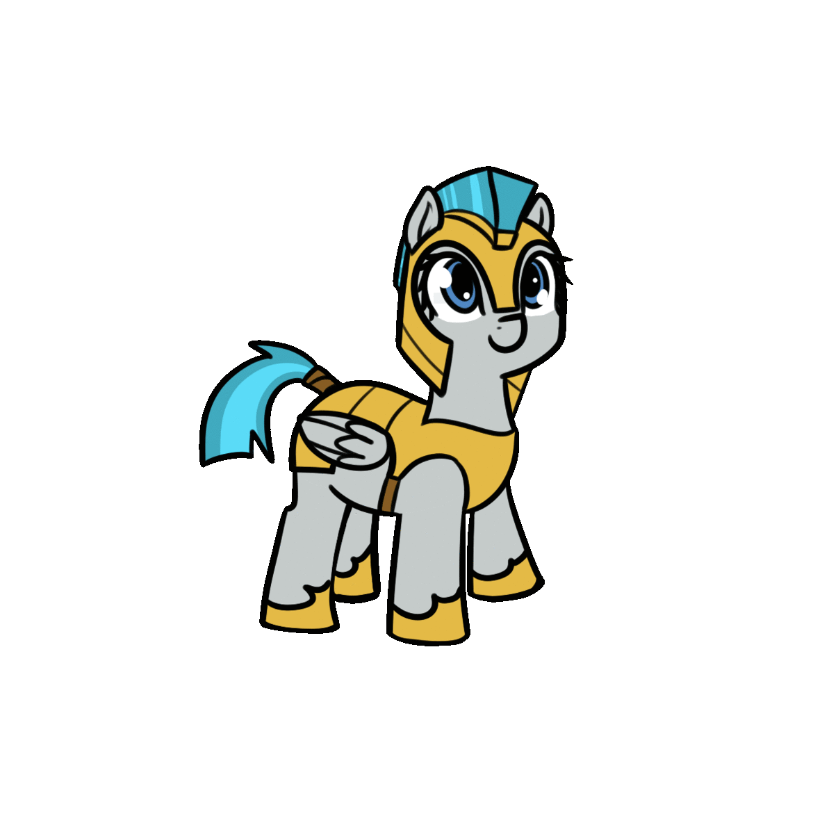 Size: 1170x1200 | Tagged: safe, artist:neuro, character:windstorm, species:pegasus, species:pony, g4, adorastorm, animated, armor, clothing, cute, dancing, female, folded wings, gif, helmet, hoof shoes, mare, shoes, silly, simple background, solo, tail, tail wrap, transparent background, wings
