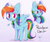Size: 2323x1941 | Tagged: safe, artist:pledus, part of a set, character:rainbow dash, species:pegasus, species:pony, g4, bust, cute, dashabetes, ear fluff, eye clipping through hair, feather, female, gradient background, high res, leg fluff, looking at you, mare, name, portrait, shadow, smiling, solo, spread wings, text, wings