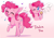 Size: 2826x1974 | Tagged: safe, artist:pledus, part of a set, character:pinkie pie, species:earth pony, species:pony, g4, blep, blushing, bust, colored pupils, confetti, cupcake, cute, dialogue, diapinkes, ear fluff, eyes closed, female, food, gradient background, high res, leg fluff, looking at you, mare, name, one eye closed, open mouth, pinkie sense, portrait, shadow, smiling, solo, speech bubble, tail, text, tongue out, twitchy tail, wink, winking at you