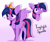 Size: 2365x1979 | Tagged: safe, artist:pledus, part of a set, character:twilight sparkle, character:twilight sparkle (alicorn), species:alicorn, species:pony, species:unicorn, g4, blushing, bust, crown, cute, ear fluff, eye clipping through hair, eyebrows, eyebrows visible through hair, female, gradient background, heart, high res, horn, jewelry, leg fluff, looking at you, mare, name, one ear down, open mouth, portrait, regalia, shadow, smiling, solo, spread wings, sweat, text, twiabetes, wings