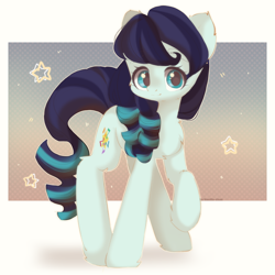 Size: 3000x3000 | Tagged: safe, artist:vanilla-chan, character:coloratura, species:earth pony, species:pony, g4, chest fluff, ear fluff, female, hoof fluff, hooves, leg fluff, looking at you, mare, solo, stars