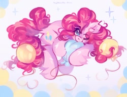 Size: 2048x1574 | Tagged: safe, artist:vanilla-chan, character:pinkie pie, species:earth pony, species:pony, g4, female, mare, one eye closed, solo