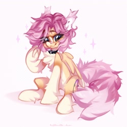 Size: 2048x2048 | Tagged: safe, artist:vanilla-chan, oc, oc only, species:pegasus, species:pony, female, mare, sitting, solo