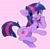 Size: 935x924 | Tagged: safe, artist:horseyuris, character:twilight sparkle, character:twilight sparkle (unicorn), species:pony, species:unicorn, g4, blushing, female, mare, open mouth, pink background, pointing at self, simple background, solo