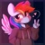 Size: 3000x3000 | Tagged: safe, artist:sakukitty, character:rainbow dash, species:anthro, species:pegasus, g4, blushing, clothing, cute, dashabetes, eye clipping through hair, eyebrows, eyebrows visible through hair, female, heart, high res, hoodie, mare, peace sign, rain, solo, spread wings, wings