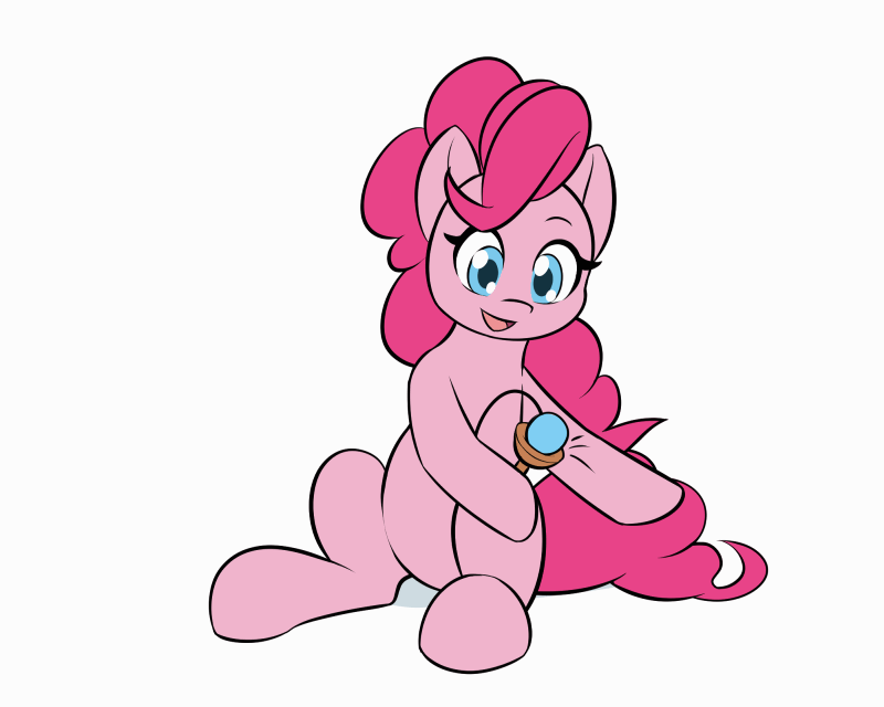 Size: 800x640 | Tagged: safe, artist:dstears, character:pinkie pie, species:earth pony, species:pony, g4, animated, ball, belly, bonk, cup, cute, diapinkes, eyes closed, female, game, gif, hoof hold, kendama, mare, open mouth, playing, simple background, solo, tongue out, toy, white background