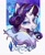 Size: 1620x1997 | Tagged: safe, artist:tkotu1, character:rarity, species:pony, species:unicorn, g4, bust, commission, female, lidded eyes, looking at you, mare, older, older rarity, simple background, smiling, smiling at you, solo, white background