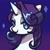 Size: 1080x1080 | Tagged: safe, artist:tkotu1, character:rarity, species:pony, species:unicorn, g4, bust, female, looking at you, mare, smiling, smiling at you, solo