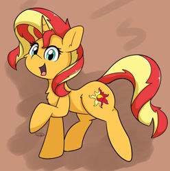 Size: 1598x1610 | Tagged: safe, artist:taurson, character:sunset shimmer, species:pony, species:unicorn, g4, my little pony:equestria girls, female, mare, open mouth, open smile, smiling, solo