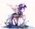 Size: 2272x1903 | Tagged: safe, artist:xyq_nb, character:twilight sparkle, character:twilight sparkle (alicorn), species:alicorn, species:pony, clothing, female, glowing horn, horn, looking at you, magic, mare, raised hoof, solo, spread wings, wings