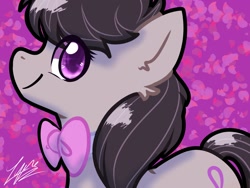 Size: 1600x1200 | Tagged: safe, artist:lynuscattips, character:octavia melody, species:earth pony, species:pony, g4, bow tie, clothing, cute, female, mare, profile, smiling, solo, tavibetes