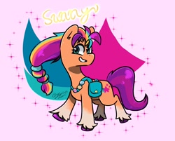 Size: 1352x1089 | Tagged: safe, artist:lynuscattips, character:sunny starscout, species:earth pony, species:pony, g5, female, mare, signature, solo
