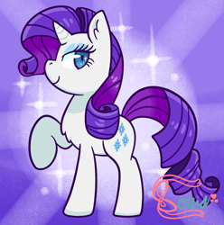 Size: 1156x1167 | Tagged: safe, artist:bowsarefriends, character:rarity, species:pony, species:unicorn, g4, chest fluff, cute, ear fluff, female, mare, profile, raised hoof, raribetes, solo