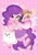 Size: 2381x3368 | Tagged: safe, artist:oofycolorful, character:cloudpuff, character:pipp petals, species:dog, species:pegasus, species:pony, g5, adorapipp, clothing, cute, duo, female, flying pomeranian, heart, high res, mare, one eye closed, open mouth, pipp wings, pomeranian, selfie, signature