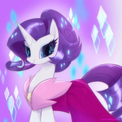 Size: 2048x2048 | Tagged: safe, artist:qwennondeathdie, character:rarity, species:pony, species:unicorn, g4, clothing, female, high res, mare, signature, solo