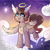 Size: 2500x2500 | Tagged: safe, artist:dark-reaper-0, oc, oc only, species:pegasus, species:pony, angel, angel pony, cloud, halo, head wings, high res, on a cloud, one wing out, open mouth, original species, raised leg, signature, sky, solo, standing on a cloud, stars, wings