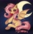 Size: 1795x1885 | Tagged: safe, artist:in4ri_, character:flutterbat, character:fluttershy, species:bat pony, species:pony, g4, apple, bat ponified, bat wings, crescent moon, female, food, holding, looking at you, mare, moon, mouth hold, race swap, signature, solo, sparkles, spread wings, stars, wings