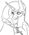 Size: 514x610 | Tagged: safe, character:princess celestia, species:alicorn, species:pony, g4, alcohol, black and white, cup, drink, grayscale, monochrome, solo, sweat