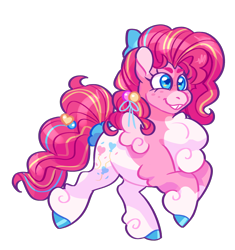 Size: 1240x1321 | Tagged: safe, artist:amaryllidae, character:pinkie pie, species:pony, g4, alternate design, coat markings, colored eyebrows, colored hooves, cute, diapinkes, eyebrows, female, hooves, mare, quadrupedal, simple background, socks (coat marking), solo, three quarter view, transparent background, unshorn fetlocks
