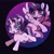 Size: 2048x2048 | Tagged: safe, artist:tkotu1, character:starlight glimmer, character:twilight sparkle, character:twilight sparkle (alicorn), species:alicorn, species:pony, species:unicorn, g4, cute, duo, duo female, eye clipping through hair, eyebrows, eyebrows visible through hair, female, glimmerbetes, high res, horn, looking at you, mare, open mouth, open smile, smiling, smiling at you, sparkly eyes, spread wings, starry eyes, twiabetes, wingding eyes, wings