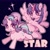 Size: 2048x2048 | Tagged: safe, artist:tkotu1, artist:zatsukune, character:starlight glimmer, character:twilight sparkle, character:twilight sparkle (alicorn), species:alicorn, species:pony, species:unicorn, g4, blue background, cute, duo, duo female, eye clipping through hair, eyebrows, eyebrows visible through hair, female, glimmerbetes, high res, horn, looking at you, mare, open mouth, open smile, outline, simple background, smiling, smiling at you, spread wings, twiabetes, white outline, wings