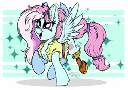 Size: 1920x1358 | Tagged: safe, artist:julunis14, character:kerfuffle, species:pegasus, species:pony, cute, solo, sparkle background